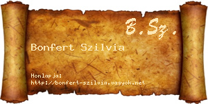 Bonfert Szilvia névjegykártya